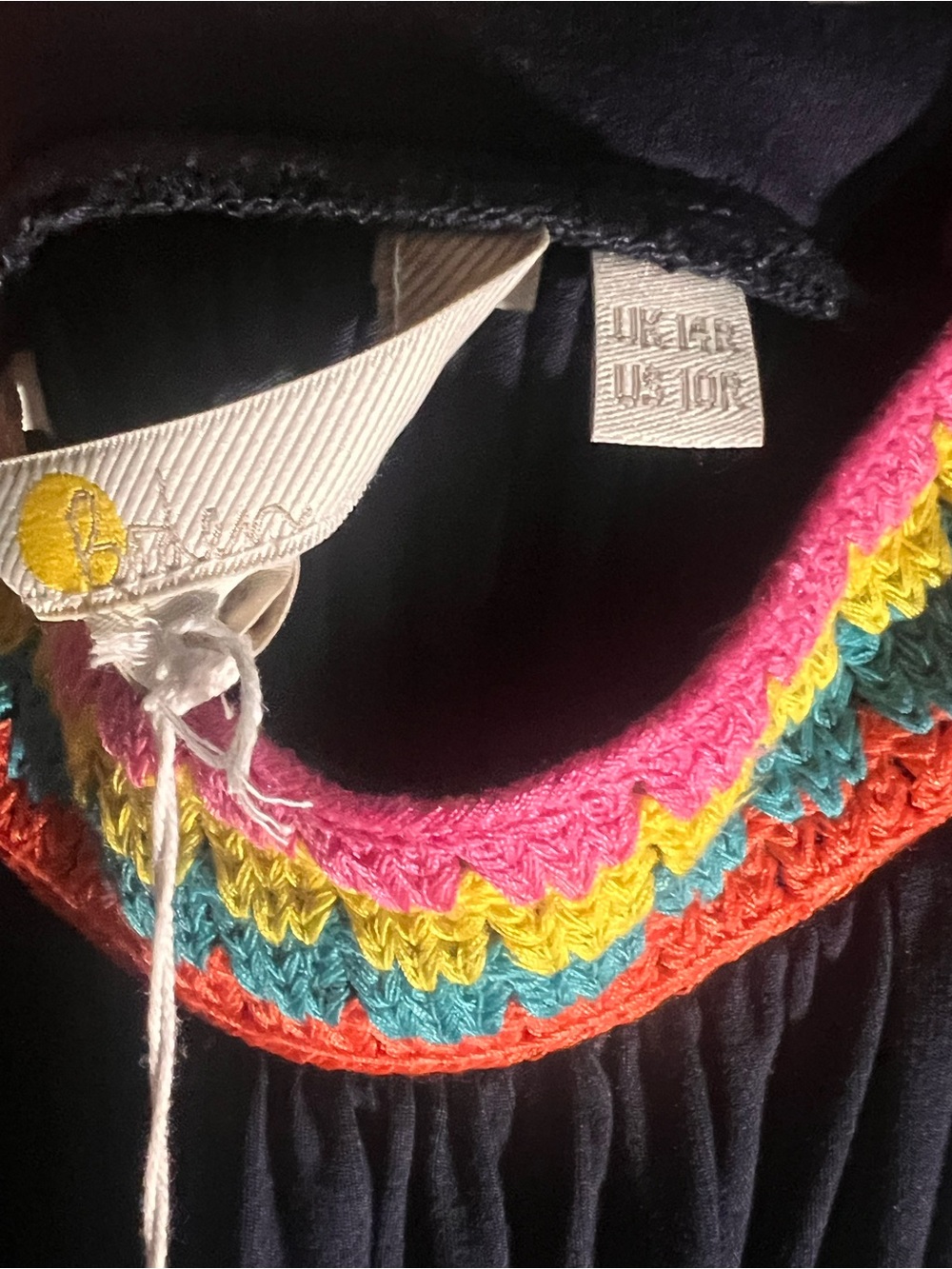 Multicolor Crochet-Trim Sun Dress